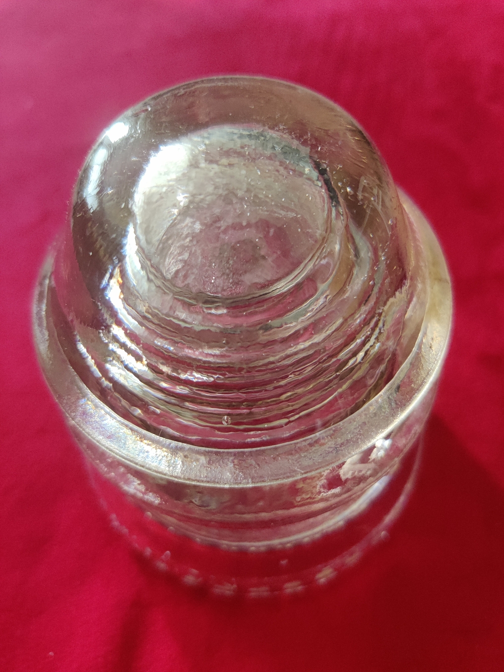 Dominion-42 Telegraph or Telephone Insulator made of clear see-through Glass